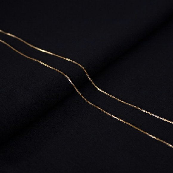 18K Gold Plated Chain Necklace, Twisted Rope Chain, Herringbone Necklace, Snake - Picture 8 of 15
